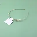 Fashion rhinestone pearl alloy hair band