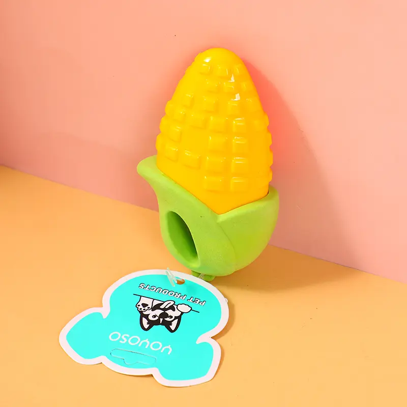 Corn shaped dog toy