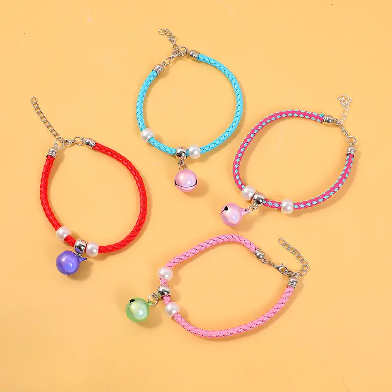 Small colored string bell collar