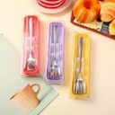 Ruyi spoon fork and straw cutlery set