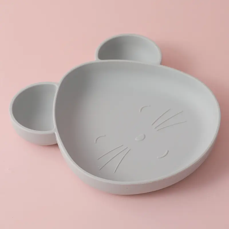 Little mouse dinner plate-grey