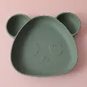 Little bear dinner plate-dark green