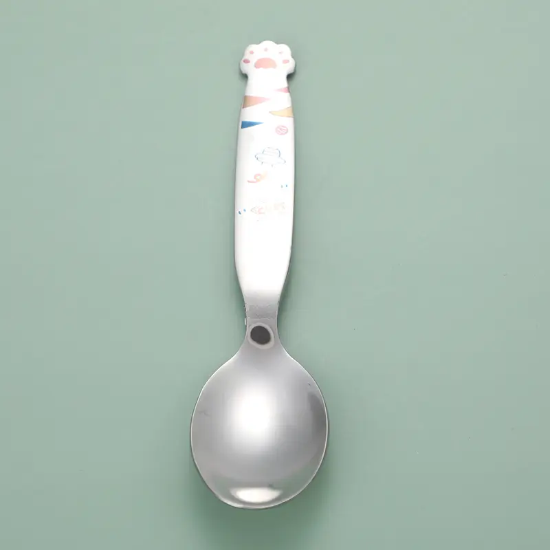 Colored laser children's spoon
