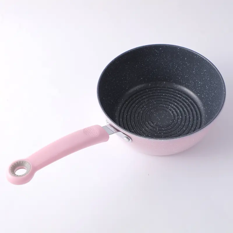 18cm cute spiral texture milk pan