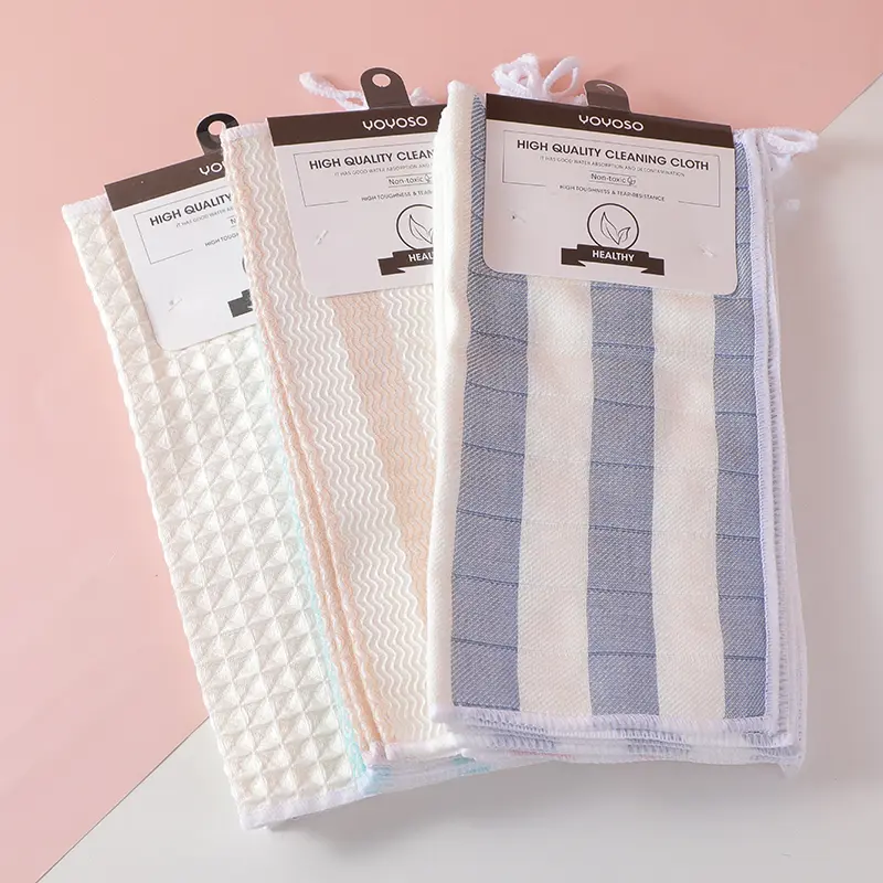 Colorful checkered cleaning towel 6pcs