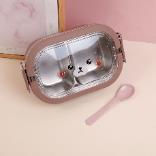 Cute bear stainless steel lunch box with