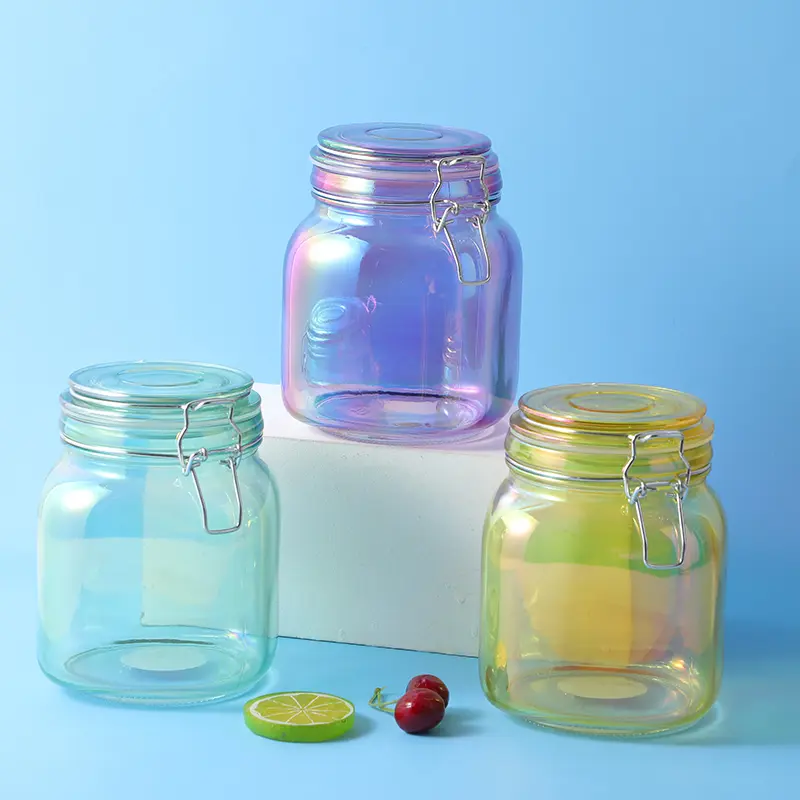 Electroplated fashion simple storage jar