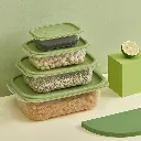 Square large 3pcs fresh-keeping box set