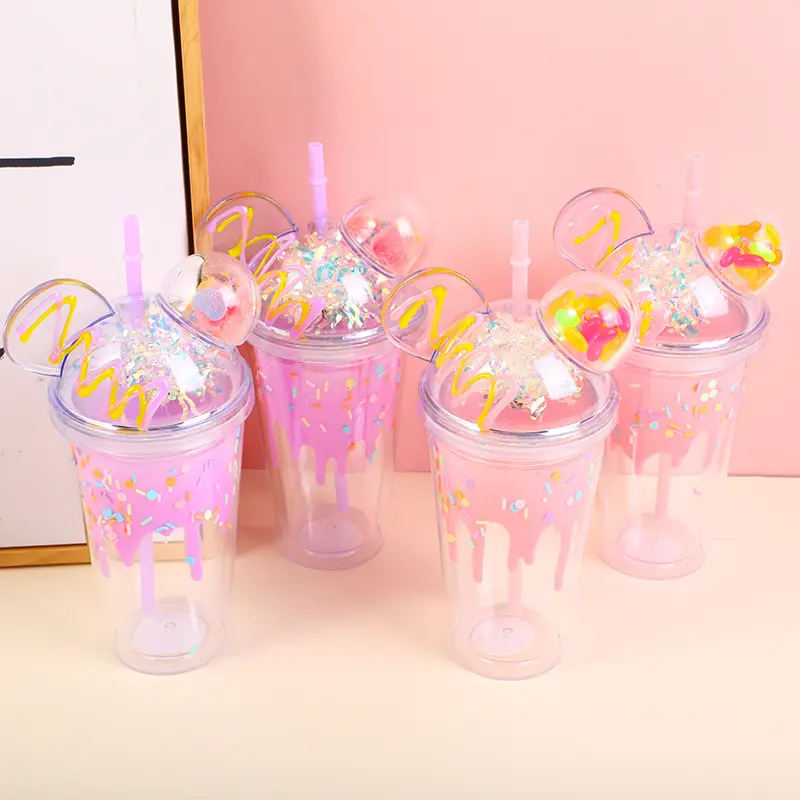 Simple and fashion double-layer straw pl