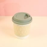 Rhombus leather case mug 300ml-green