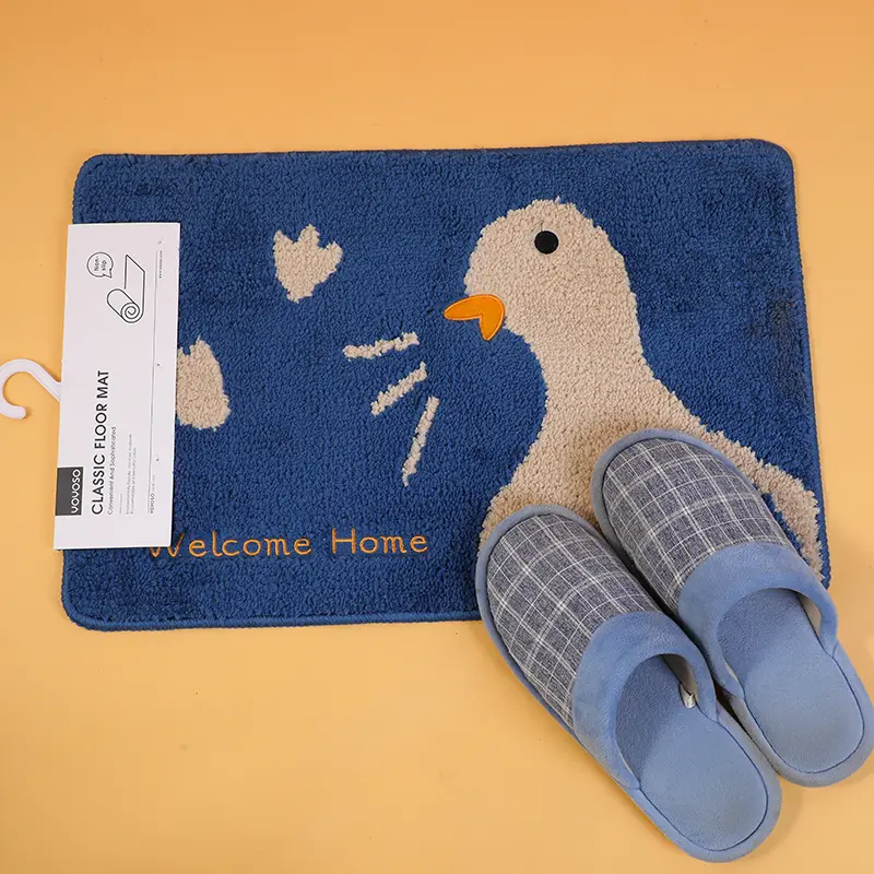 Cartoon cute series floor mat-blue duck