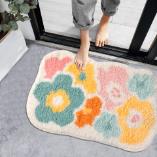 Colourful flowers floor mat