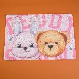 TEDDY ISLAND series floor mat 001-pink
