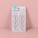 Rectangle traceless transparent hook 6pc