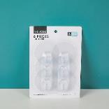 Transparent frosted traceless hook 6pcs