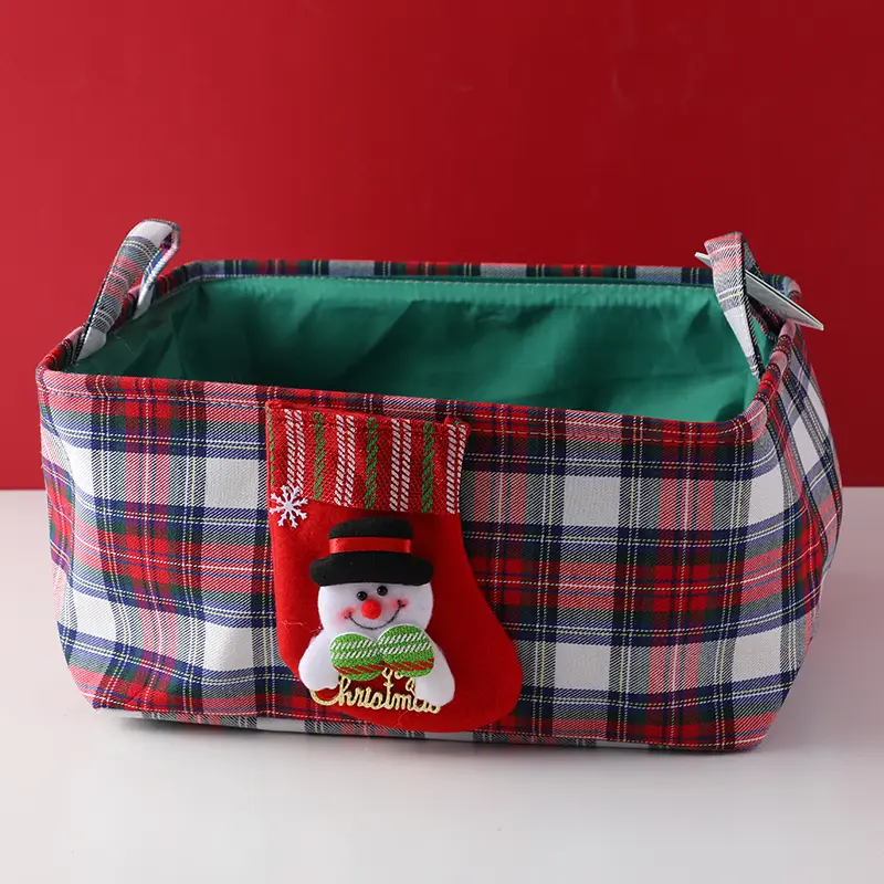 Christmas plaid series square box-bowkno