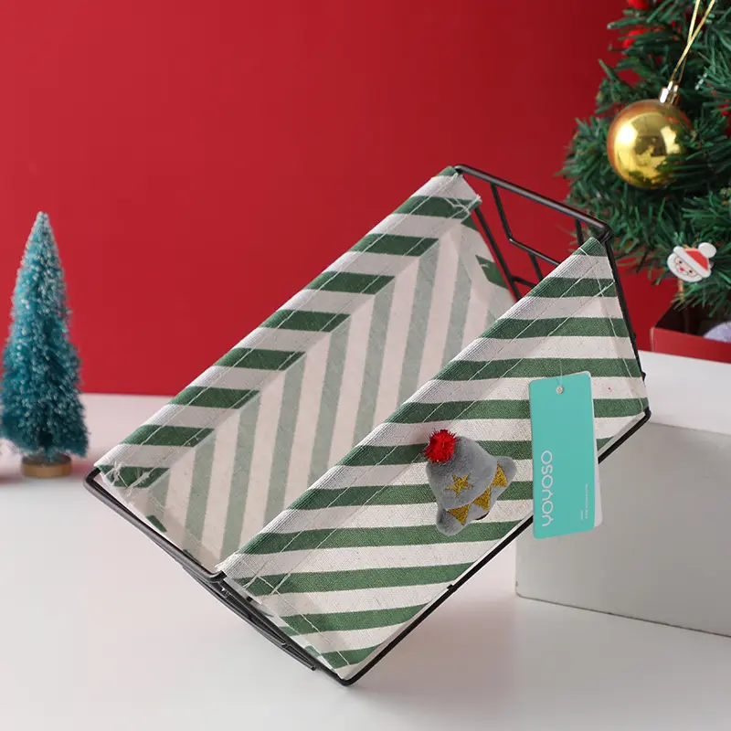 Christmas striped iron frame