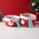 Small cotton string storage bucket-santa