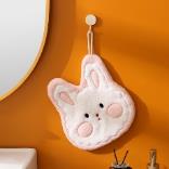 Rabbit flat hand towel