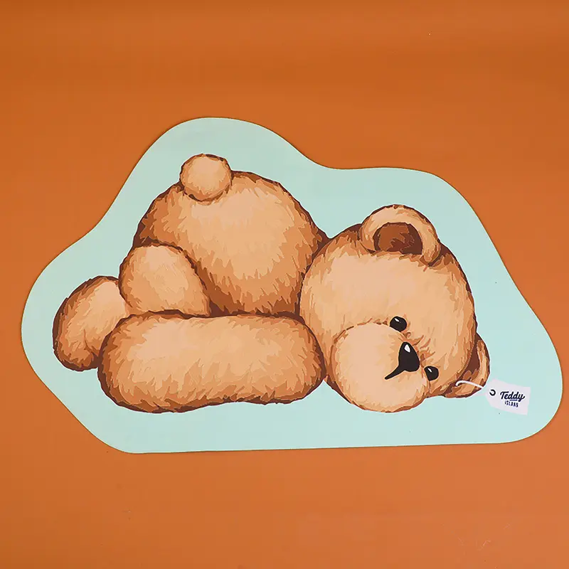 TEDDY ISLAND series bath mat 001-green