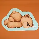 TEDDY ISLAND series bath mat 001-green