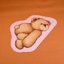 TEDDY ISLAND series bath mat 001-pink