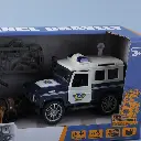Police toy set inertial vehicle with lig