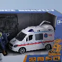 Police toy set pull-back vehicle with li