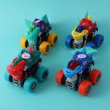 Inertial rotated toy car with light and 