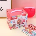 Dessert themed toy with airplane storage