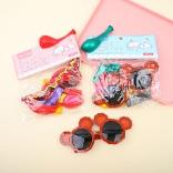 Hot dog and bear party balloon combo set