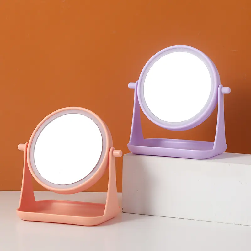 Round simple fashion LED light mirror