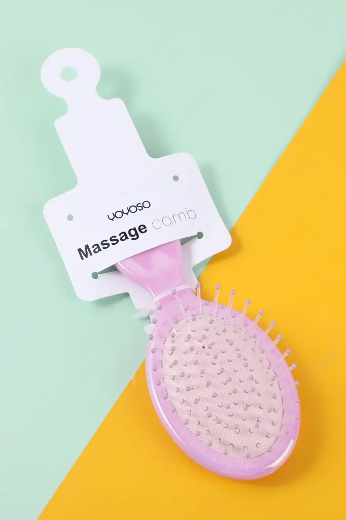 Colorful electroplating small round comb