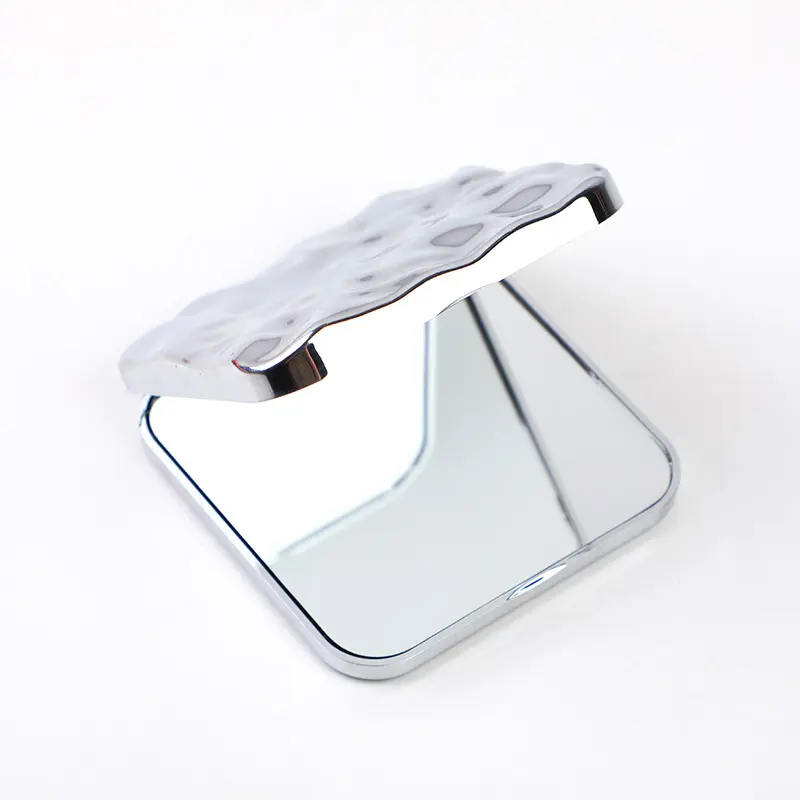 Water ripple square portable mirror-medi