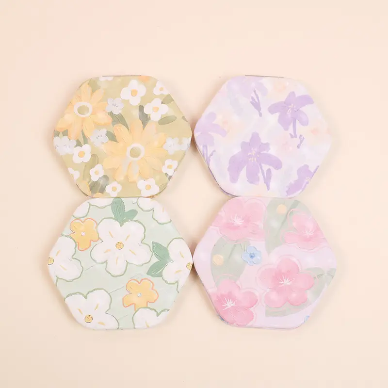 INS style floral hexagonal fashion mirro