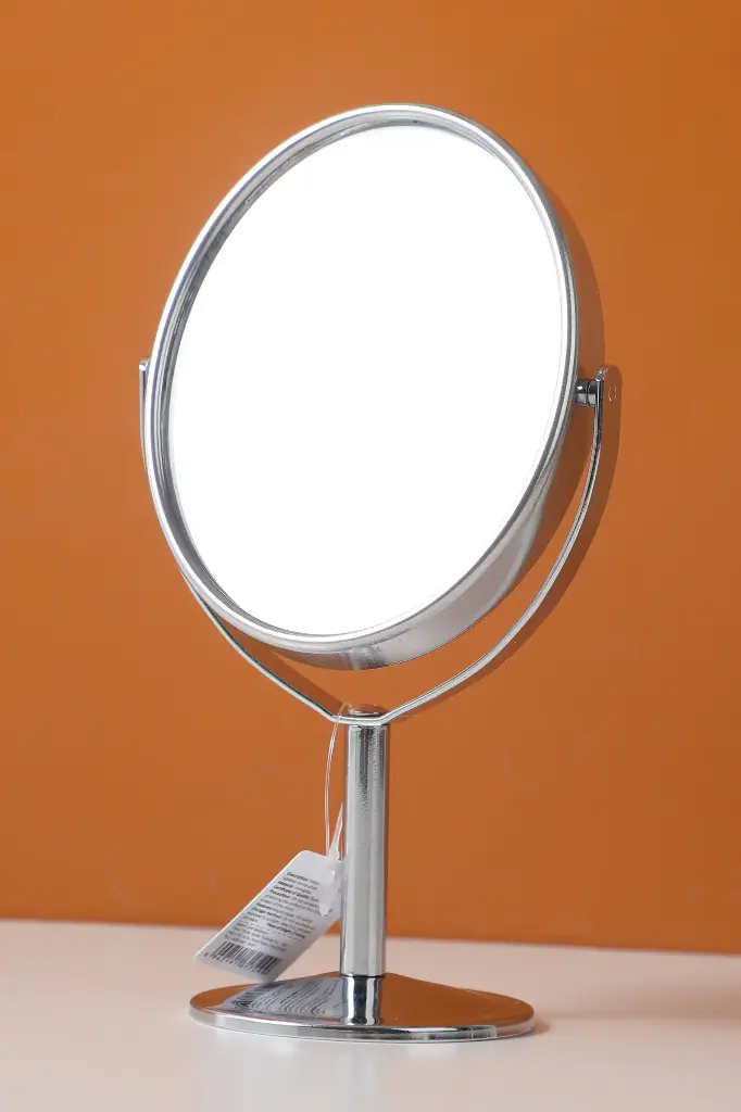 Metal mini oval simple tabletop mirror-s
