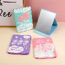 Crayon flower foldable leather mirror-la