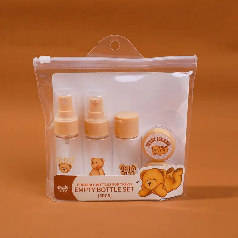 TEDDY ISLAND series travel bottle set-6p