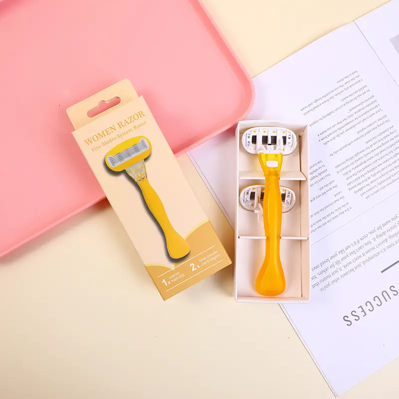 Five-layer curved blade women's razor wi