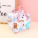 Square insulated bento bag-pink