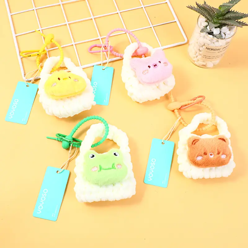 INS flower knitted headphone bag pendant