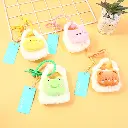 INS flower knitted headphone bag pendant