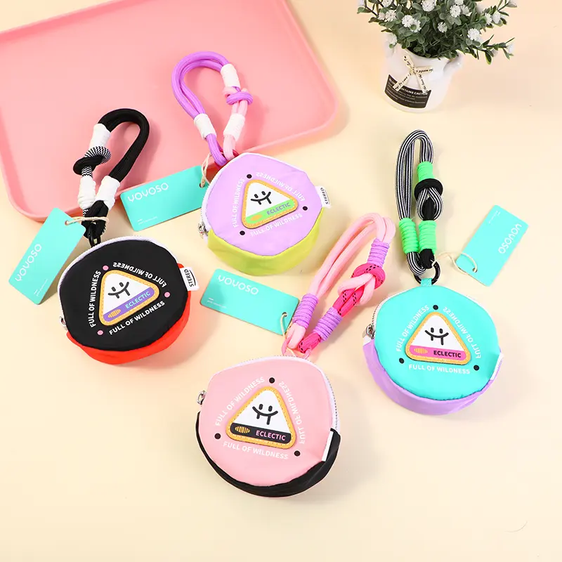 Colored smiling face mini storage bag