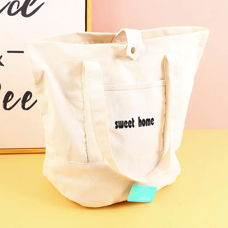 Simple japanese style canvas shoulder ba