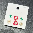 Christmas series bunny  stud earrings-3 