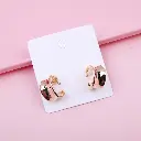 Simple design curved earrings