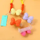 Solid color bowknot crossbody phone lany