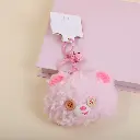 Little bear accompany key chain-pink