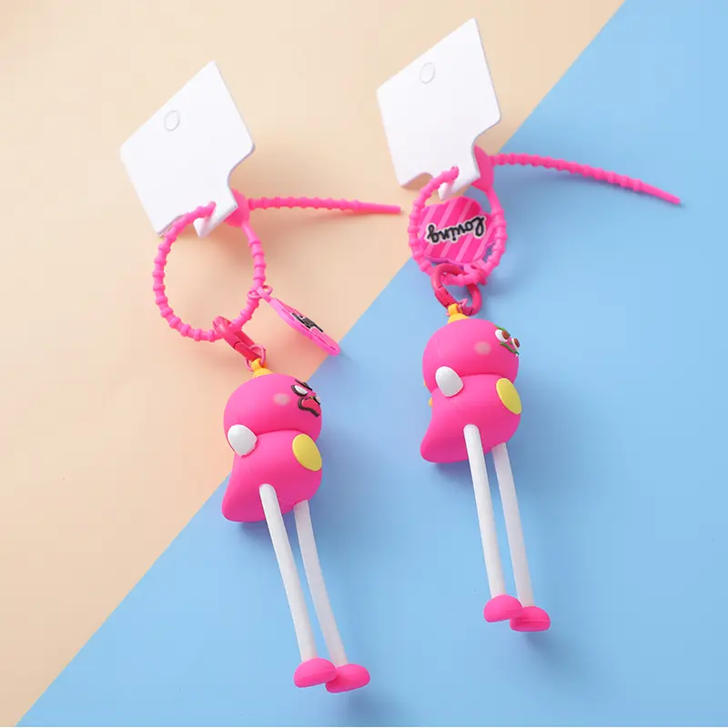 Barbara dinosaur silicone cord key chain