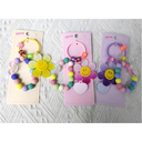 Sunflower beaded mobile phone chain key 